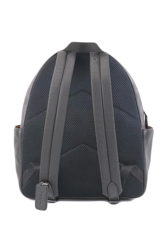 Coach Court Backpack In Blocked Signature Canvas - Charcoal Black