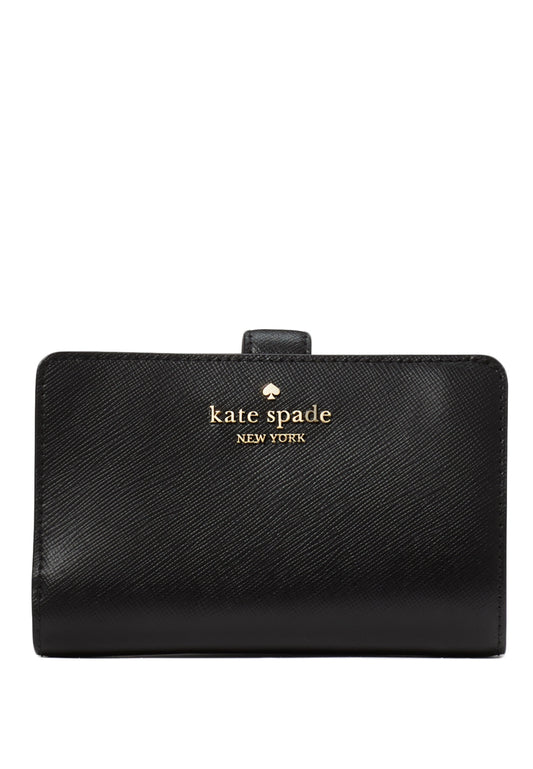 Kate Spade Madison Medium Compact Bifold Wallet - Black [CLEARANCE]
