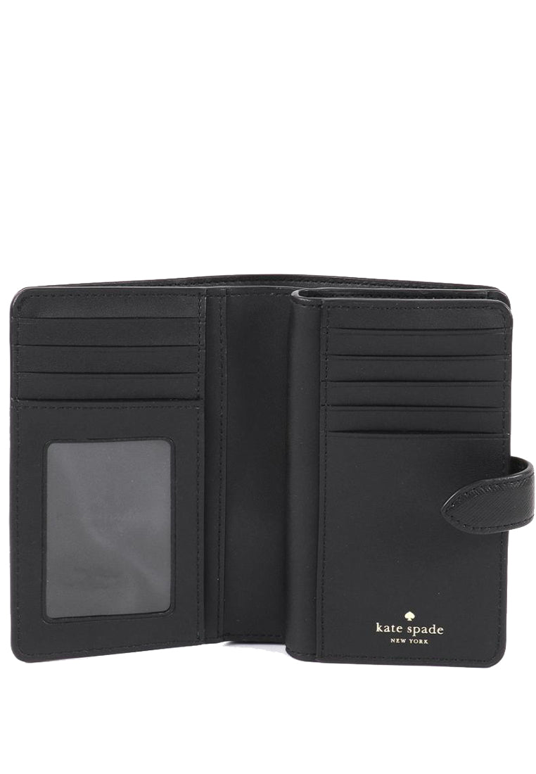Kate Spade Madison Medium Compact Bifold Wallet - Black [CLEARANCE]