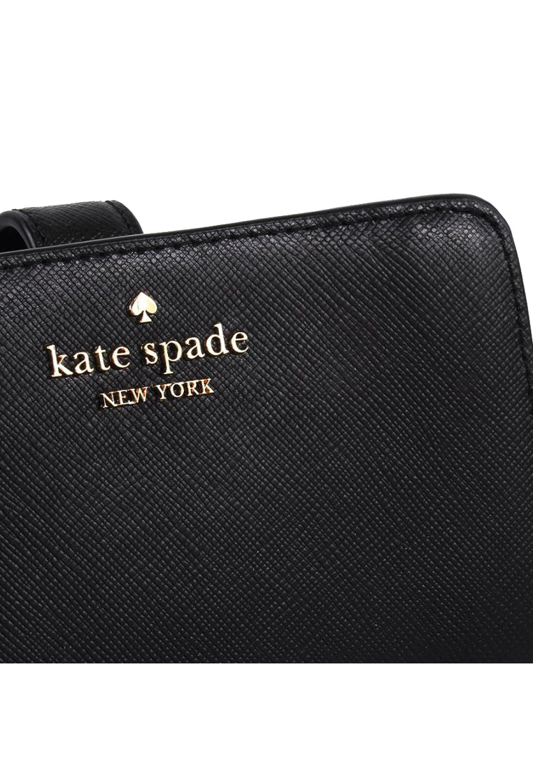 Kate Spade Madison Medium Compact Bifold Wallet - Black [CLEARANCE]