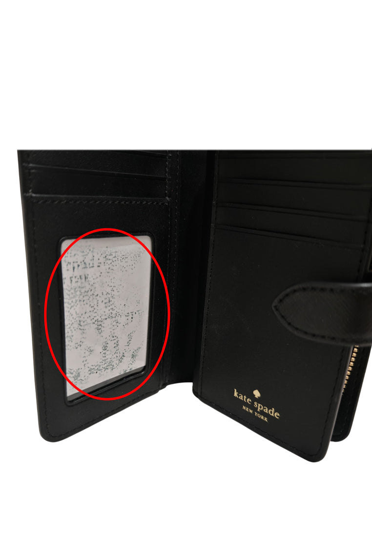 Kate Spade Madison Medium Compact Bifold Wallet - Black [CLEARANCE]