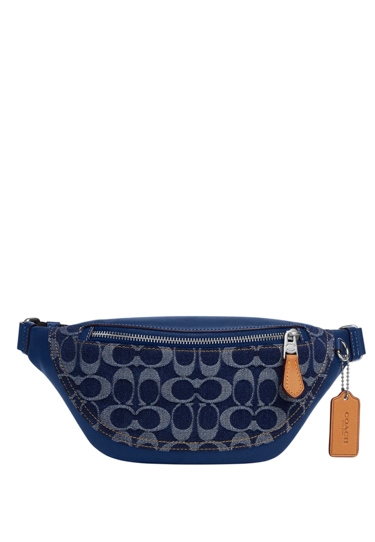Coach Mens Warren Mini Belt Bag In Signature Denim - Denim