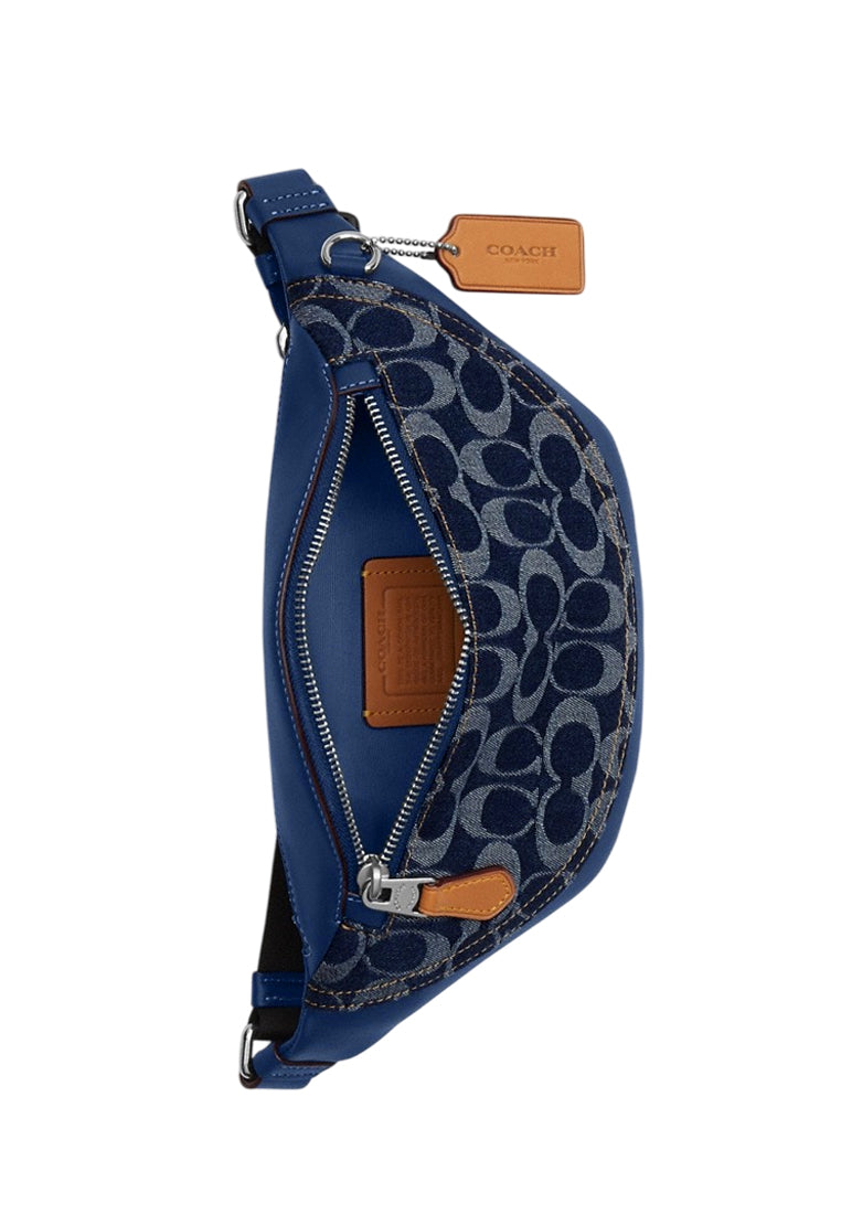 Coach Mens Warren Mini Belt Bag In Signature Denim - Denim