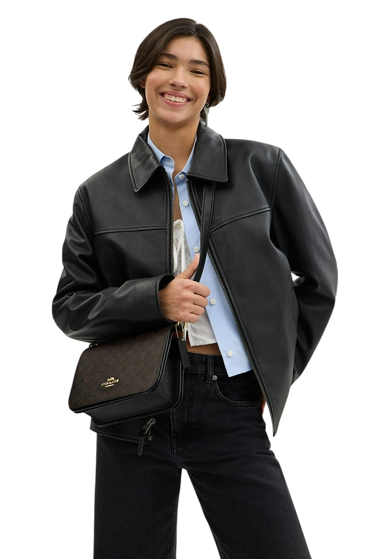 Coach Quinn Bag In Signature Canvas - Walnut/Black