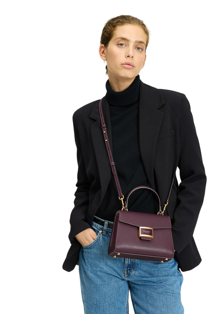 Kate Spade Katy Small Top-handle Bag - Deep Purple