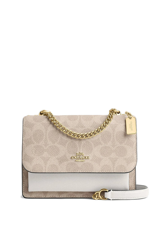 Coach Mini Klare Crossbody Bag In Signature Canvas - Light Brown/White