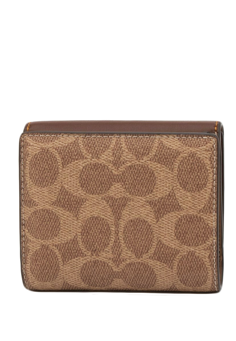 Coach Eliza Small Wallet In Signature Canvas - Tan/Brown