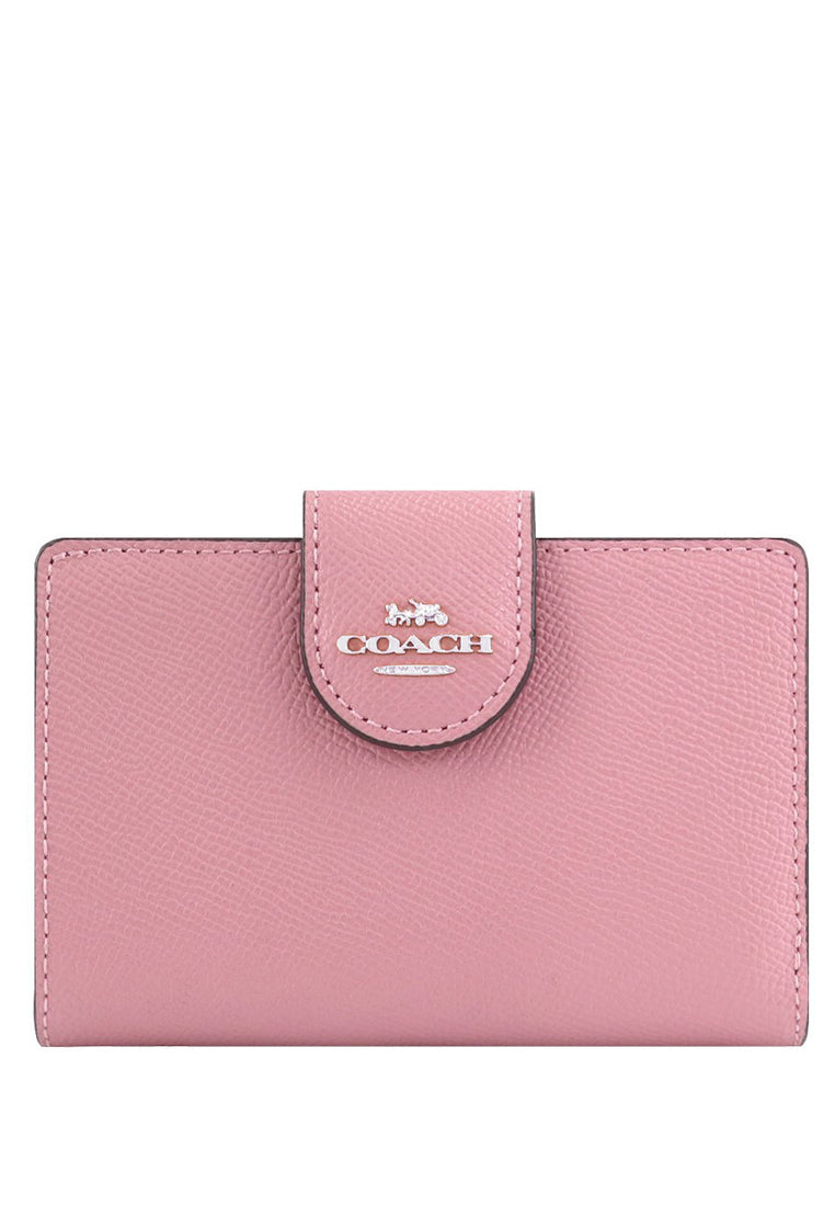 Coach Medium Corner Zip Wallet - Flower Pink