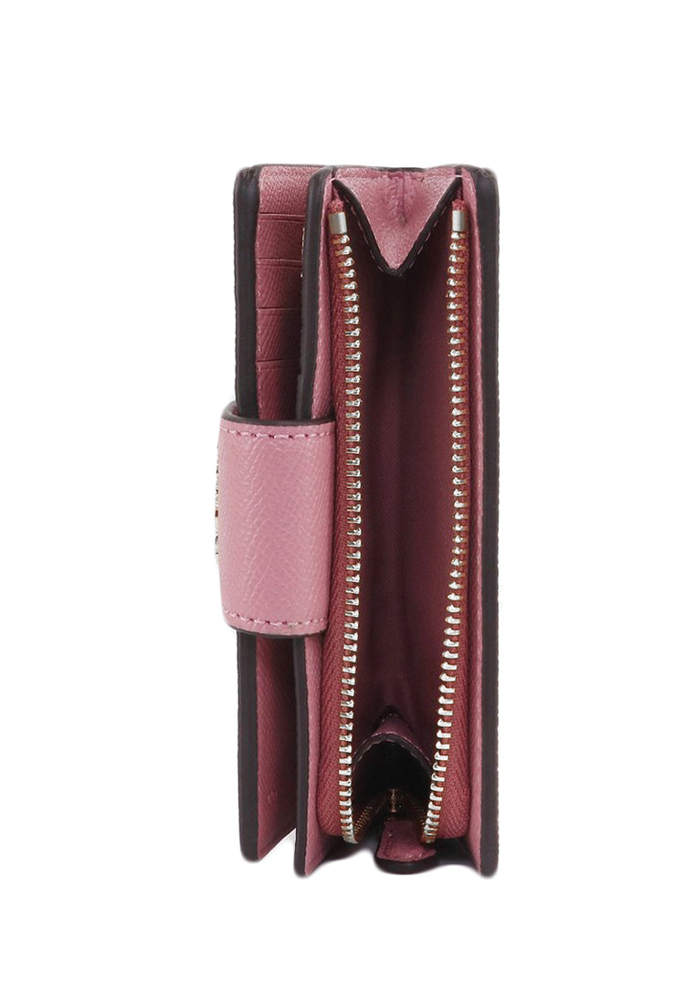 Coach Medium Corner Zip Wallet - Flower Pink