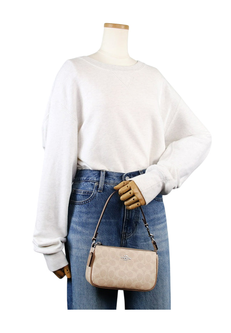 Coach Nolita 19 In Signature Canvas - Sand/Beige