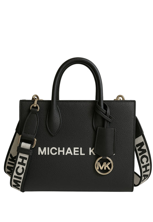 Michael Kors Mirella Small Pebbled Leather Crossbody Bag - Black
