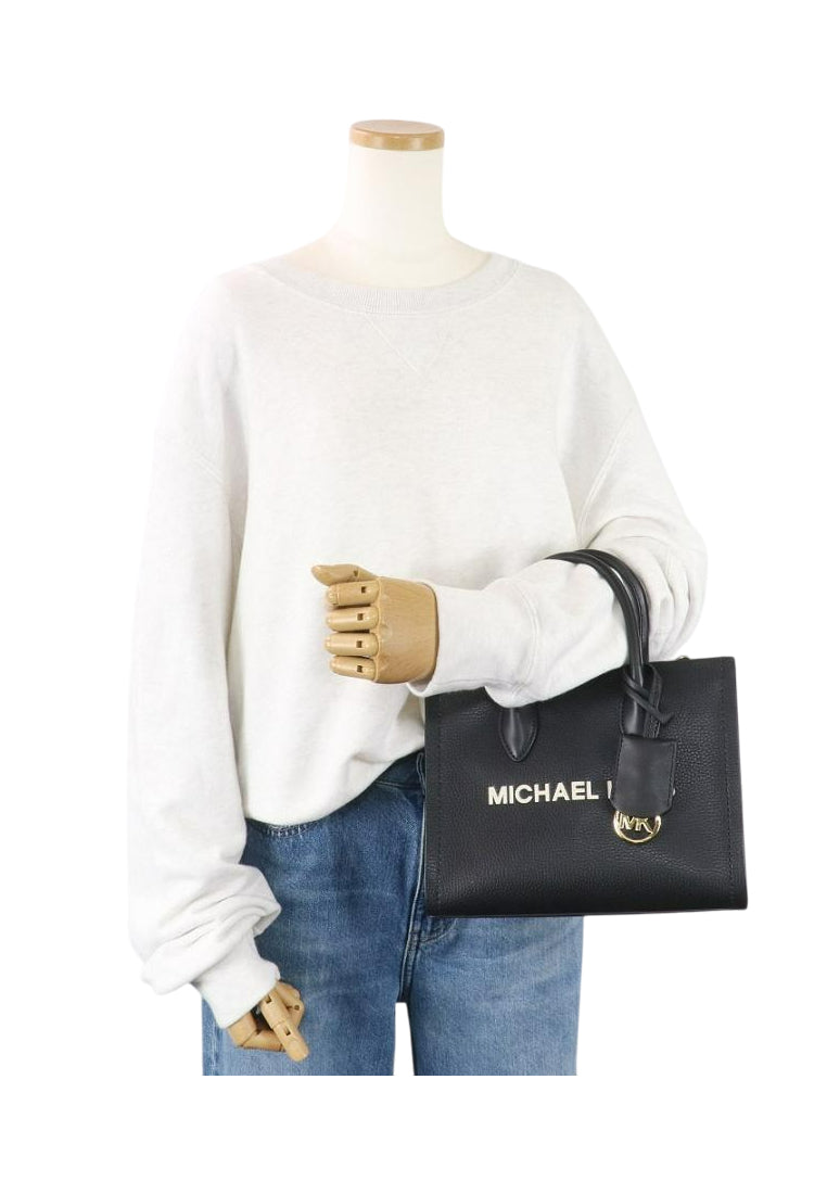 Michael Kors Mirella Small Pebbled Leather Crossbody Bag - Black