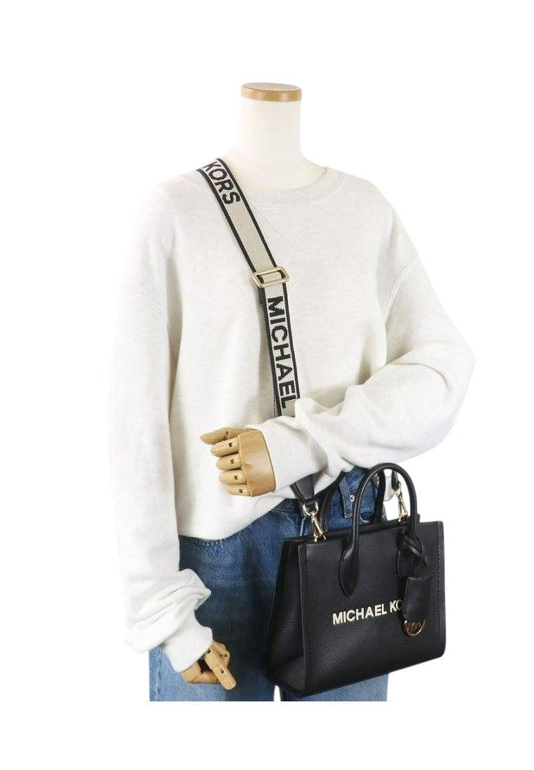 Michael Kors Mirella Small Pebbled Leather Crossbody Bag - Black