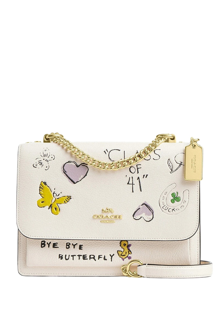 Coach Klare Crossbody Bag With Sketch Print - White