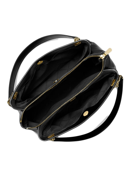 Michael Kors Susan Medium Quilted Leather Tote Bag - Black