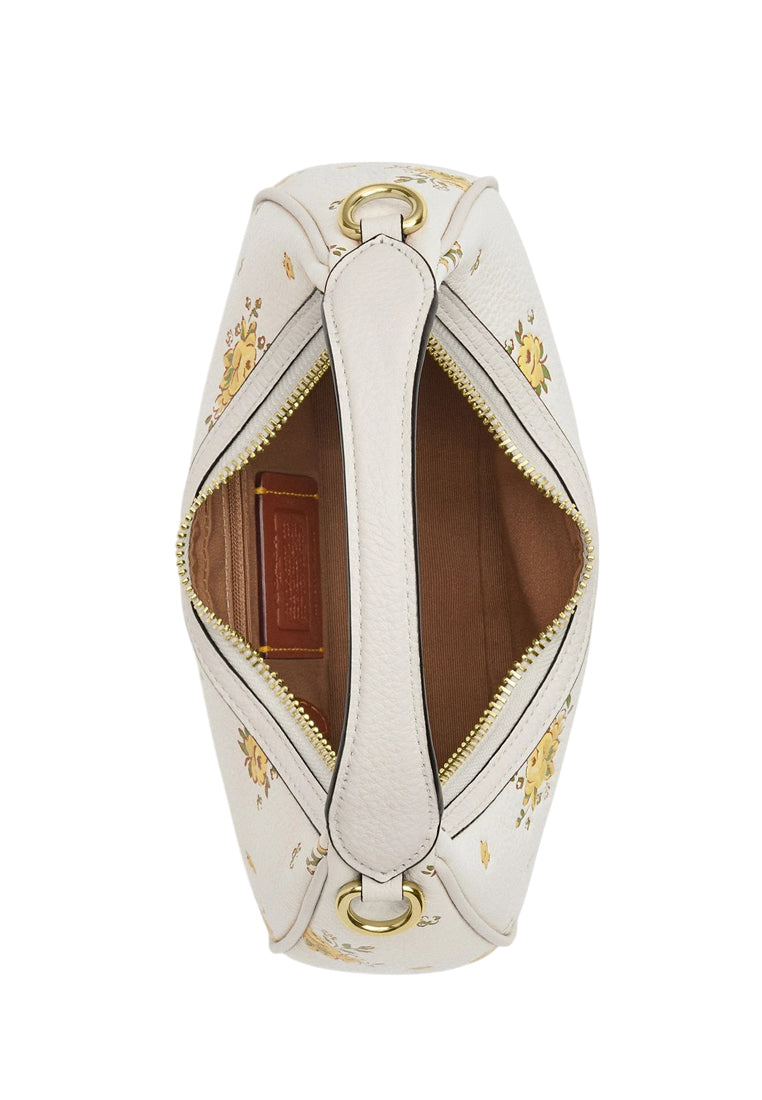 Coach Carmen Mini Crossbody Bag With Floral Print - White