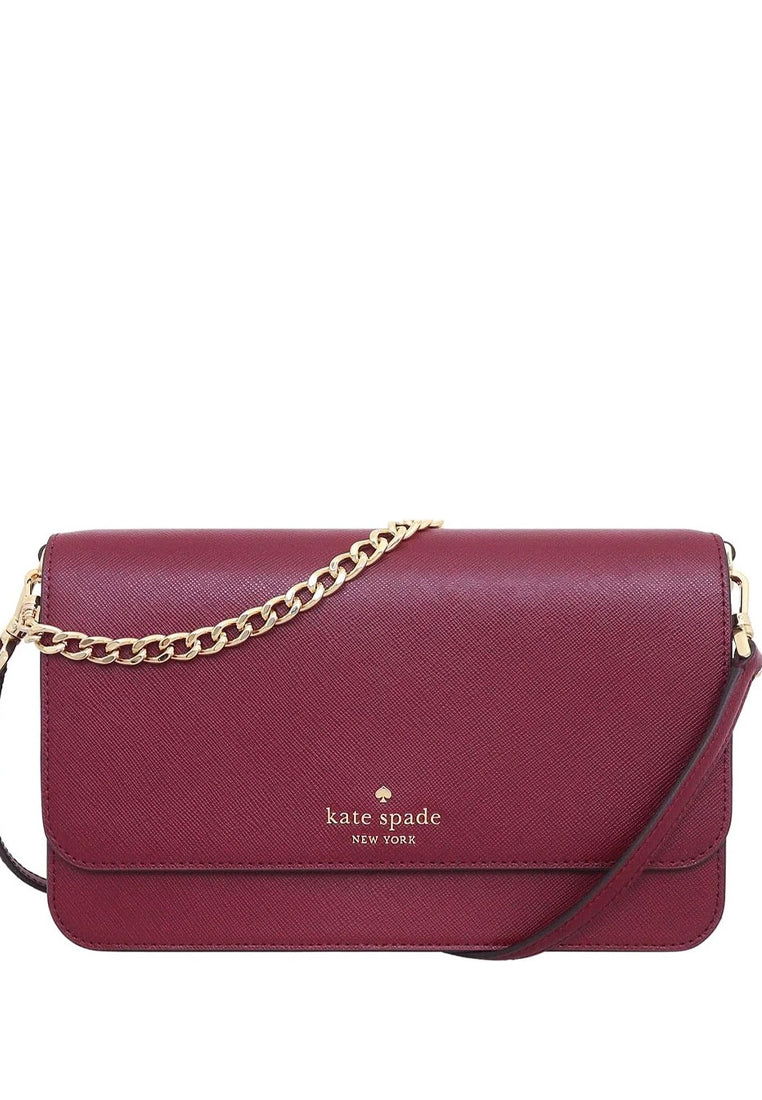 Kate Spade Madison Willow Medium Flap Convertible Crossbody - Blackberry