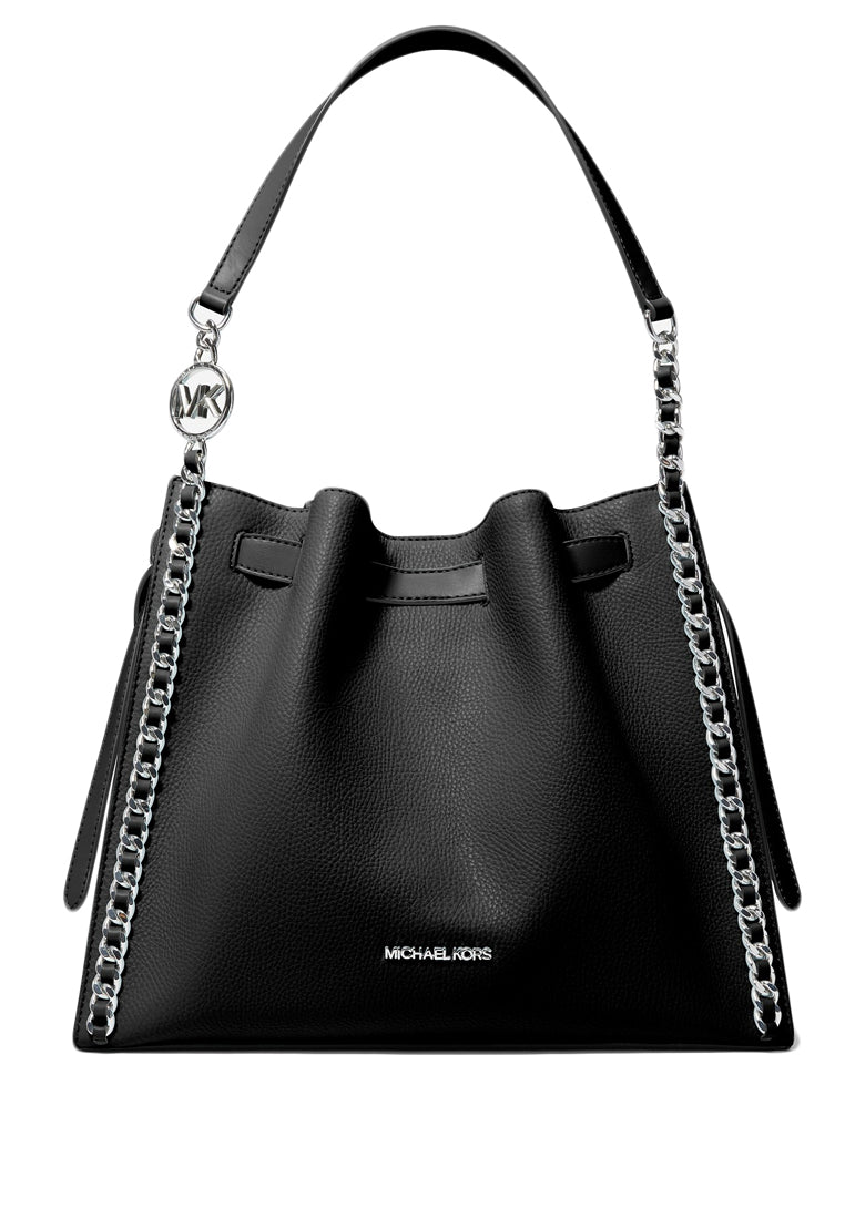 Michael Kors Mina Large Chain Shoulder Bag - Black