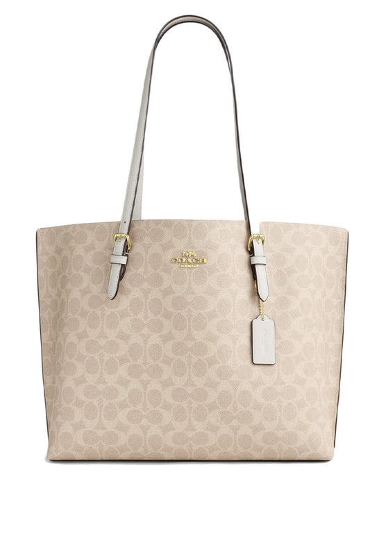 Coach Mollie Tote Bag In Signature Canvas - Sand/White