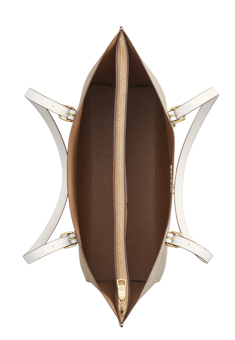 Coach Mollie Tote Bag In Signature Canvas - Sand/White