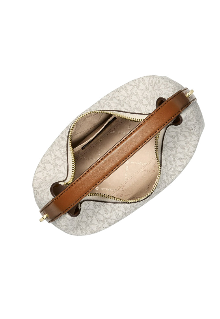 Michael Kors Ember Small Signature Logo Messenger Bag - Light Cream/Multi