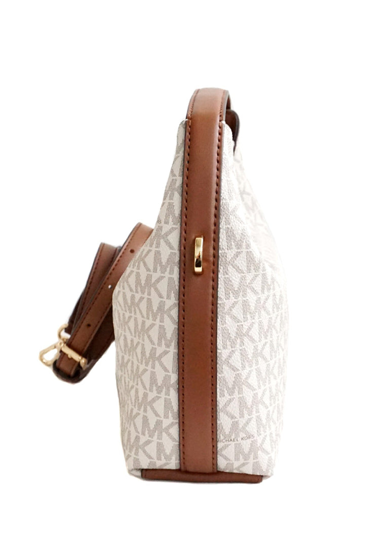 Michael Kors Ember Small Signature Logo Messenger Bag - Light Cream/Multi
