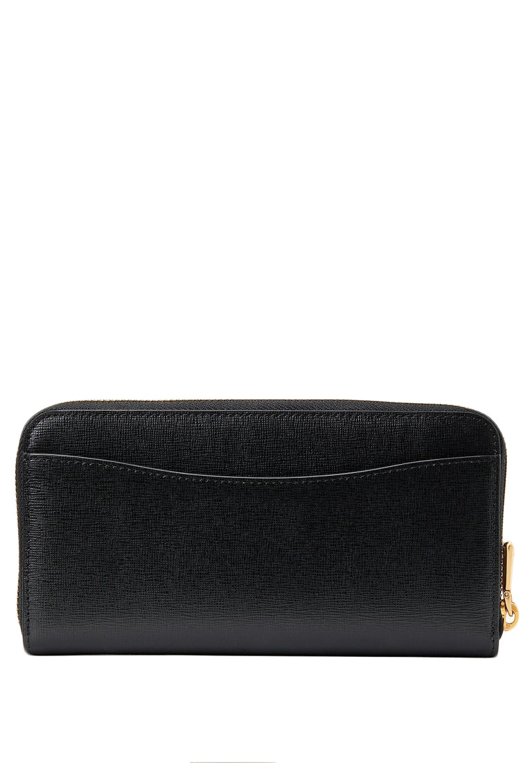 Kate Spade Morgan Bow Embellished Zip Around Continental Wallet - Black