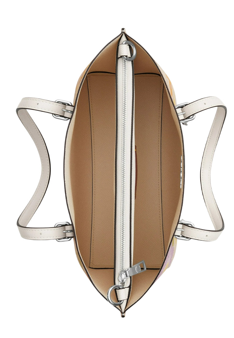 Coach Mollie Tote 25 Bag In Signature Canvas With Floral Print - Sand/Multi