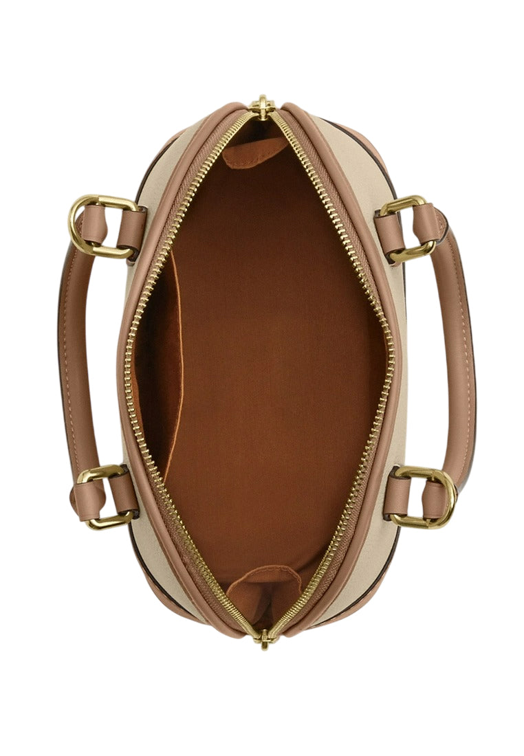 Coach Sabrina Satchel Bag In Colorblock - Beige