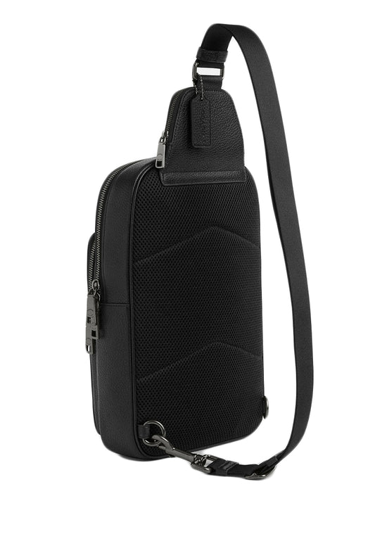 Coach Mens Ethan Pack In Blocked Signature Canvas - Tan/Charcoal/Black