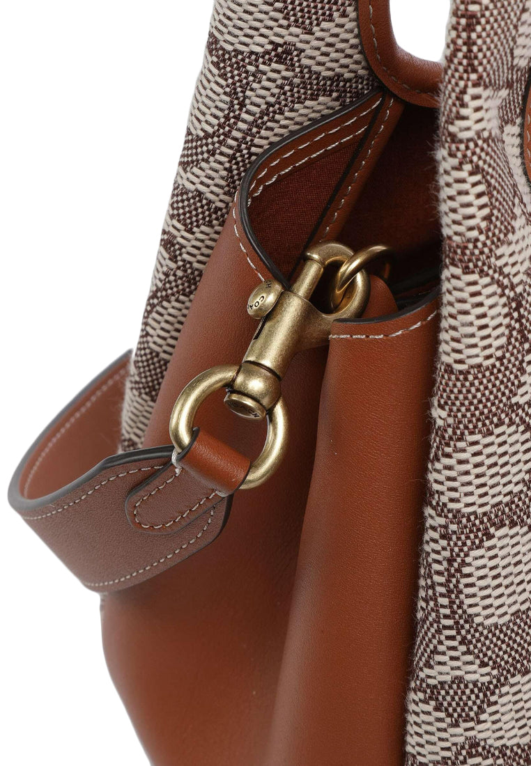 Coach Lana Shoulder Bag 23 In Signature Jacquard - Brown