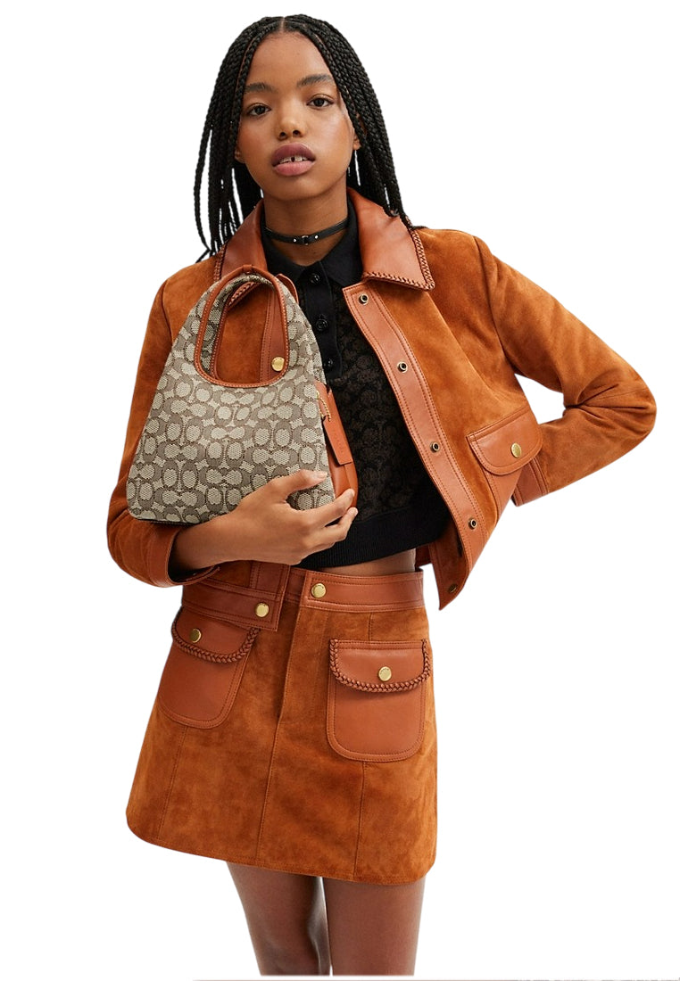 Coach Lana Shoulder Bag 23 In Signature Jacquard - Brown