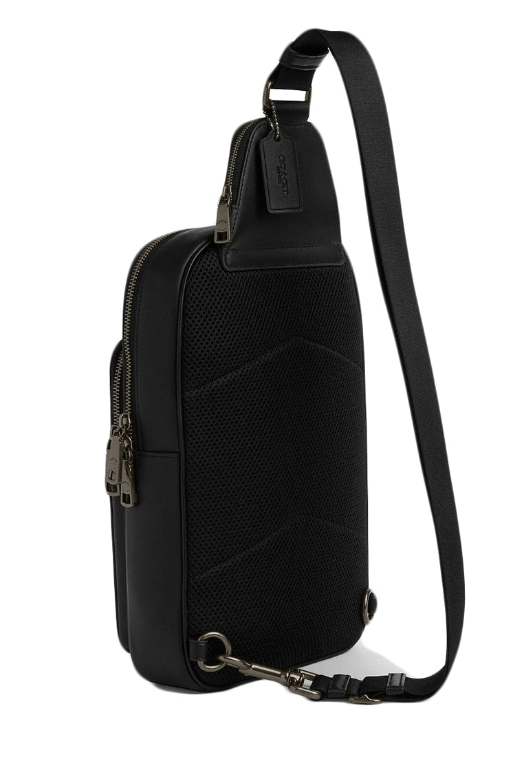 Coach Mens Ethan Pack In Signature Canvas - Gunmetal/Black
