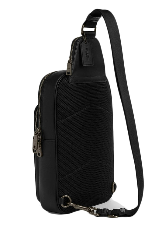 Coach Mens Ethan Pack In Signature Canvas - Gunmetal/Black