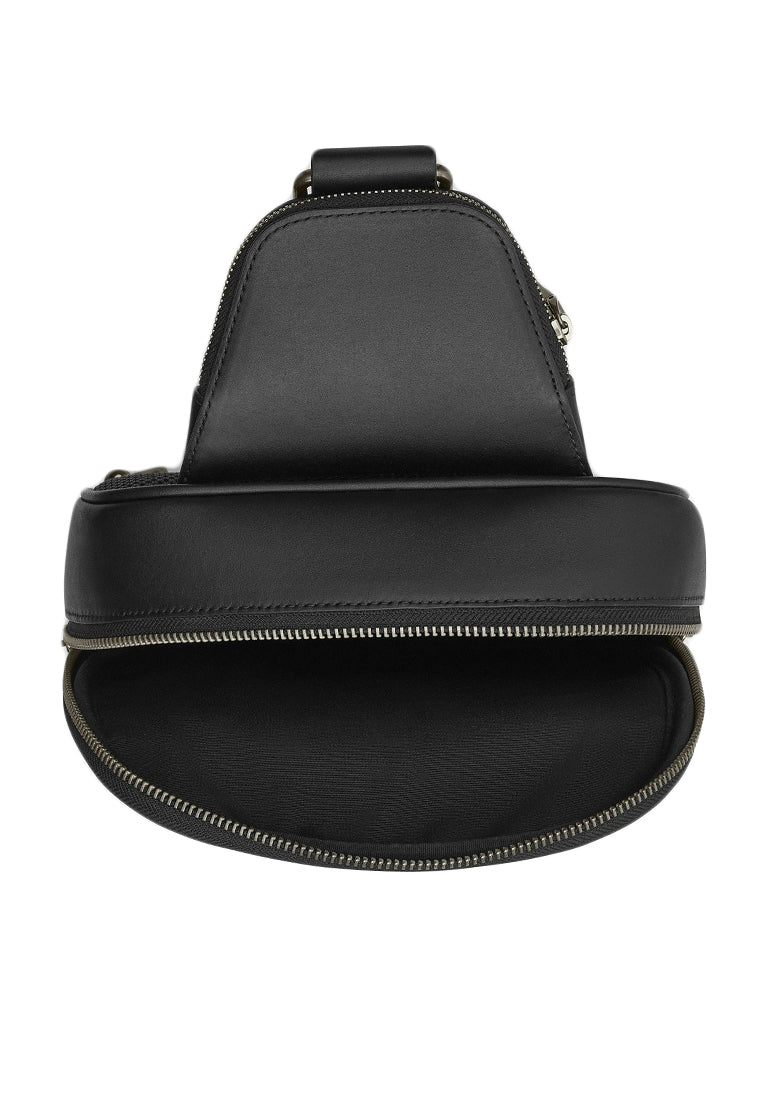 Coach Mens Ethan Pack In Signature Canvas - Gunmetal/Black