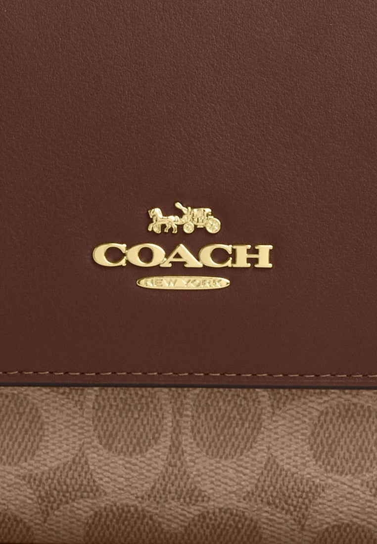 Coach Klare Top Handle Bag In Signature Canvas - Tan/Brown