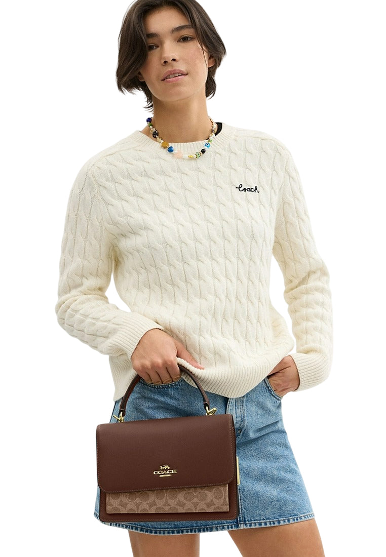 Coach Klare Top Handle Bag In Signature Canvas - Tan/Brown