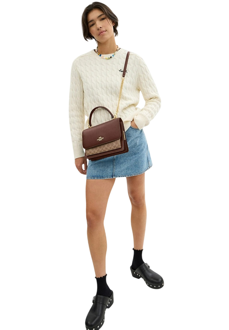 Coach Klare Top Handle Bag In Signature Canvas - Tan/Brown