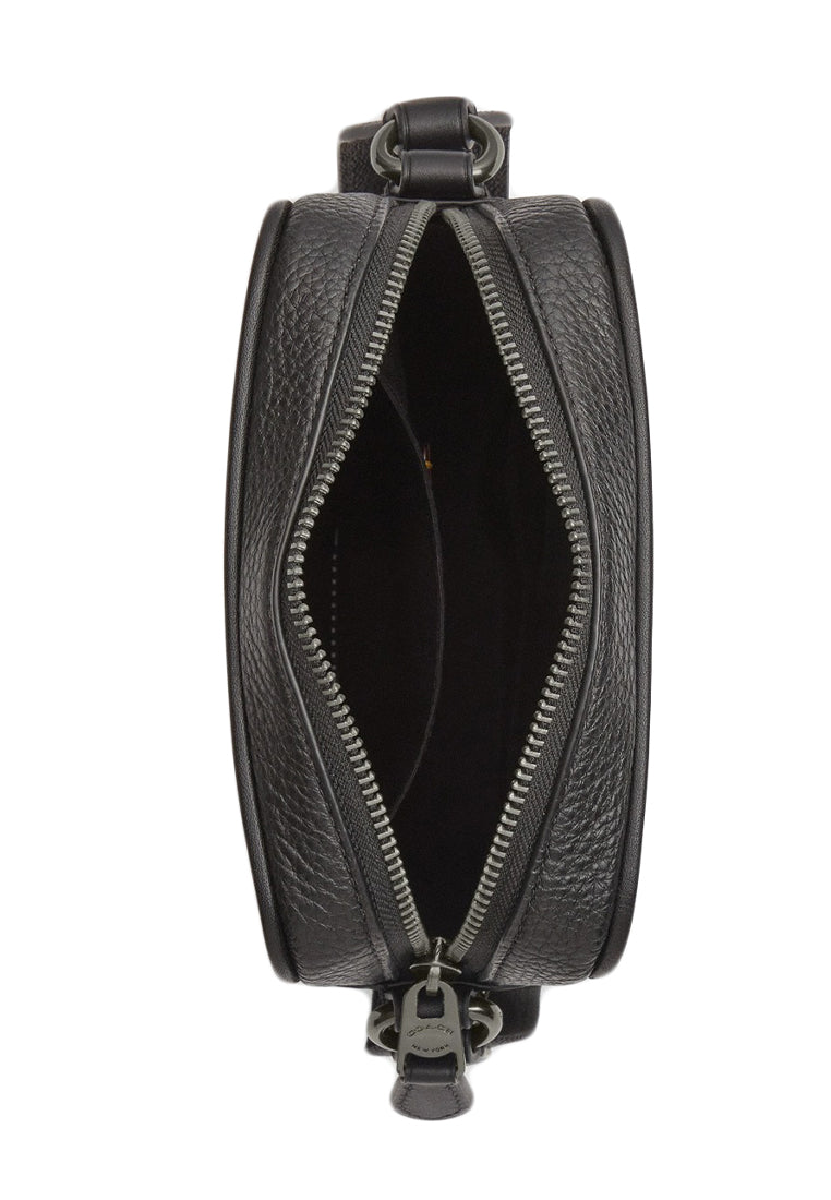 Coach Mens Sullivan Crossbody Bag In Signature Canvas With Patches - Gunmetal/Charcoal