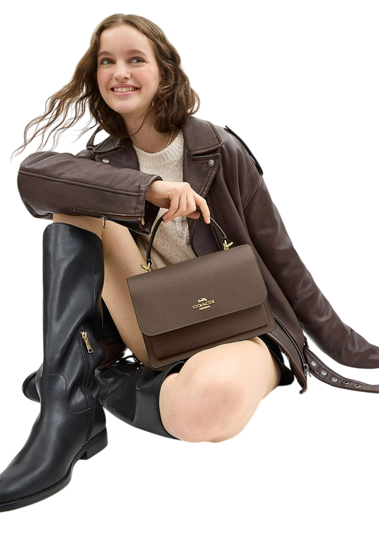 Coach Klare Top Handle Bag - Dark Stone