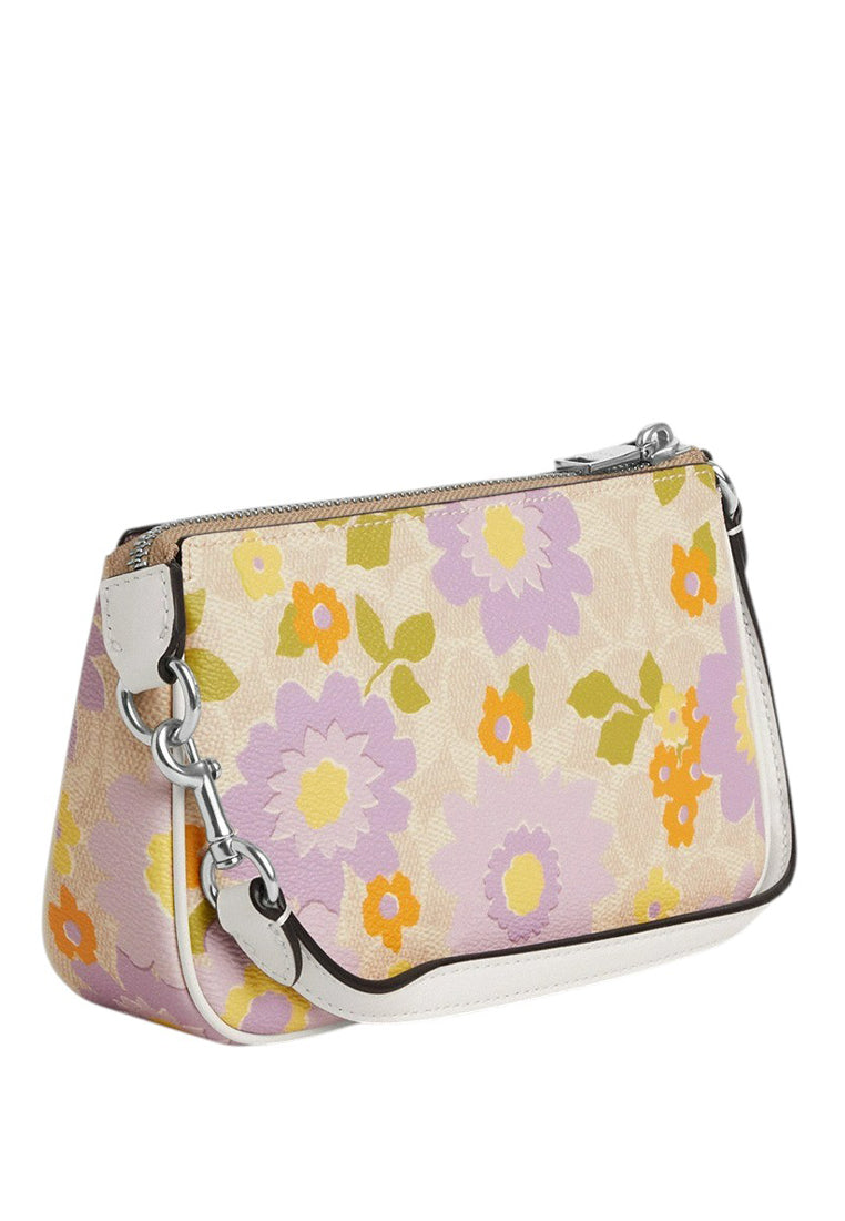Coach Nolita 19 In Signature Canvas With Floral Print In Sand Multi (Shw)(Cbm73)