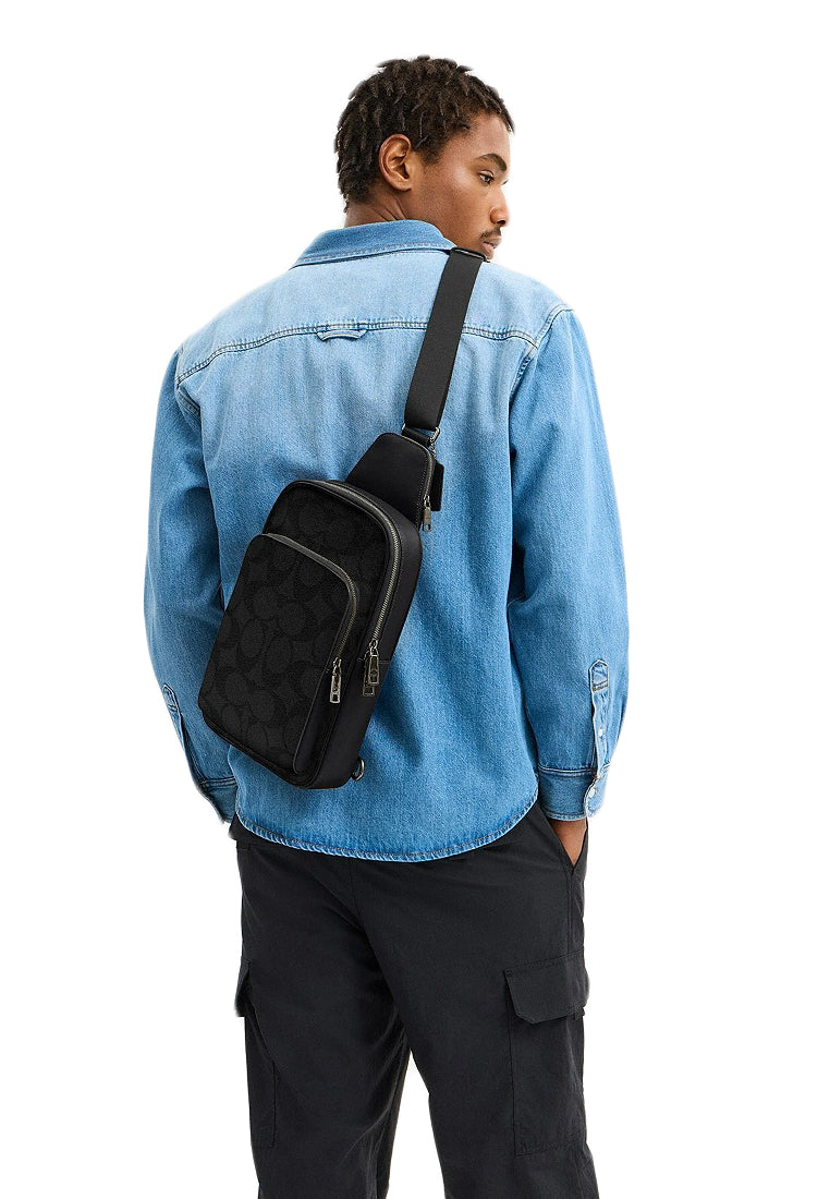 Coach Mens Ethan Pack Crossbody Bag - Charcoal Black
