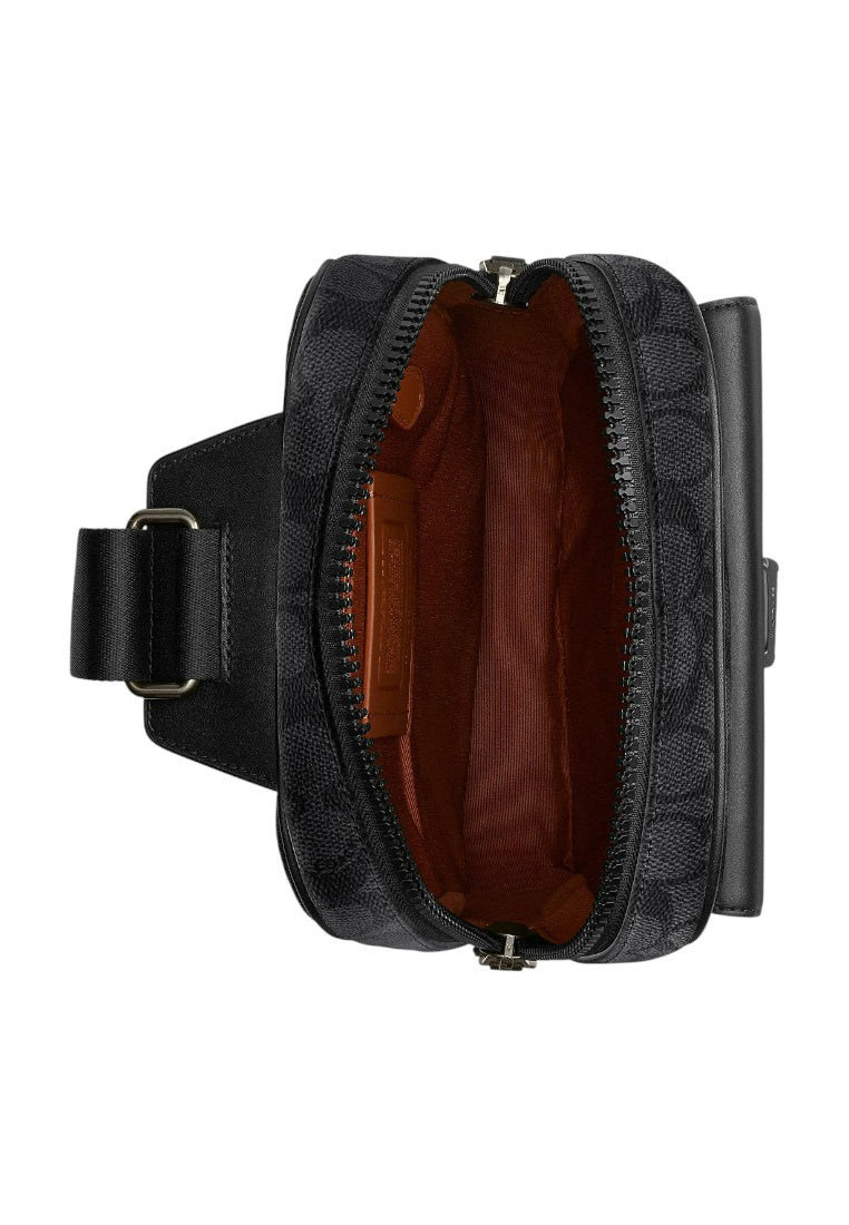 Coach Mens Track Pack In Signature Canvas - Black