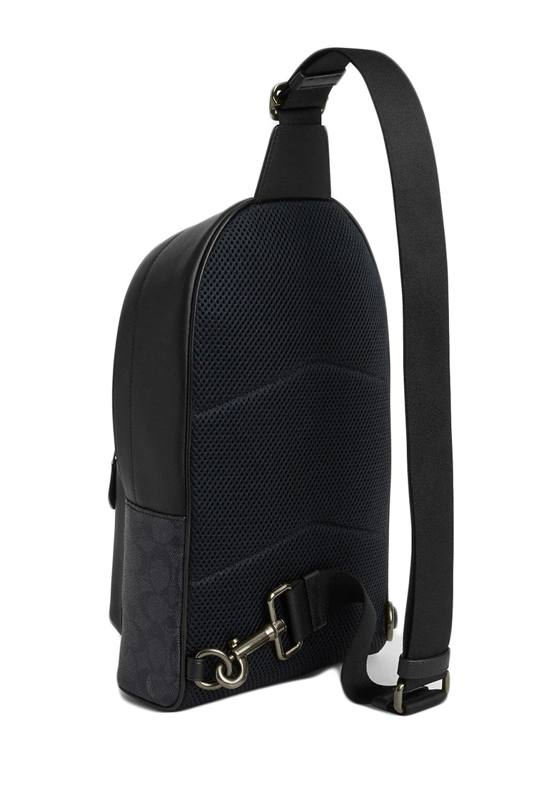 Coach Mens West Pack In Signature Canvas - Charcoal