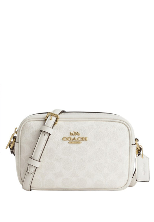 Coach Mini Jamie Camera Bag In Signature Canvas - White/Chalk