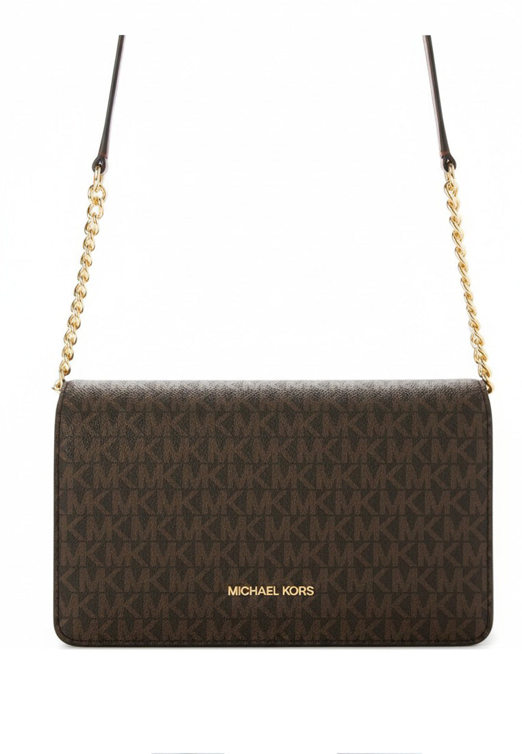 Michael Kors Jet Set Medium Signature Logo Crossbody Bag - Brown