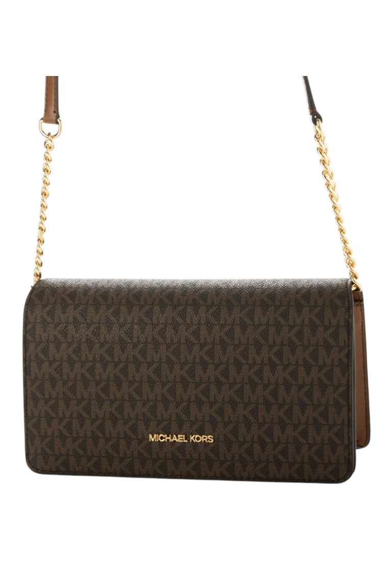Michael Kors Jet Set Medium Signature Logo Crossbody Bag - Brown