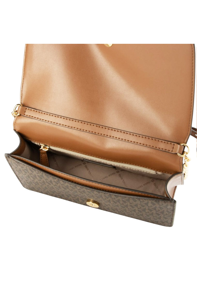 Michael Kors Jet Set Medium Signature Logo Crossbody Bag - Brown