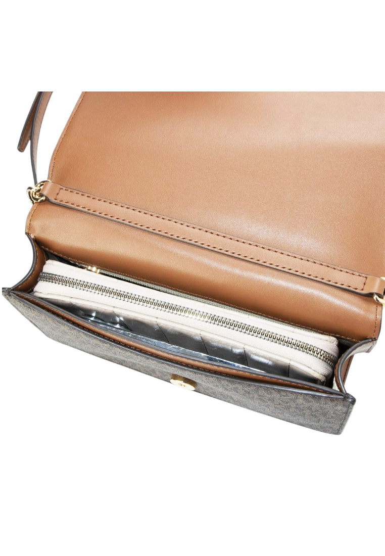 Michael Kors Jet Set Medium Signature Logo Crossbody Bag - Brown