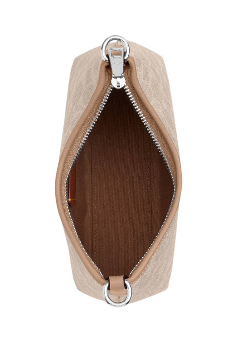 Coach Laurel Small Shoulder Bag In Signature Canvas - Sand/Taupe